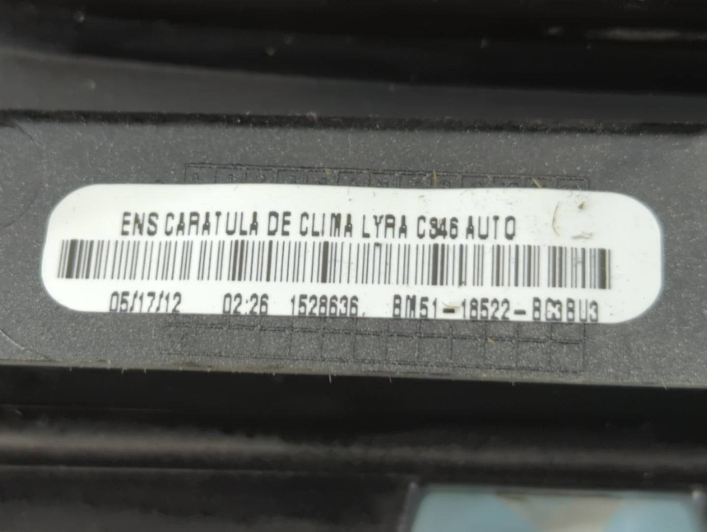 2012 Ford Focus Climate Control Module Temperature AC/Heater Replacement P/N:BM51-18522-8C381U3 Fits OEM Used Auto Parts - O