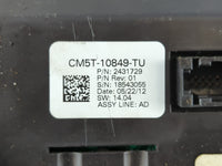 2012 Ford Focus Instrument Cluster Speedometer Gauges P/N:CM5T-10849-TU Fits OEM Used Auto Parts - Oemusedautoparts1.com