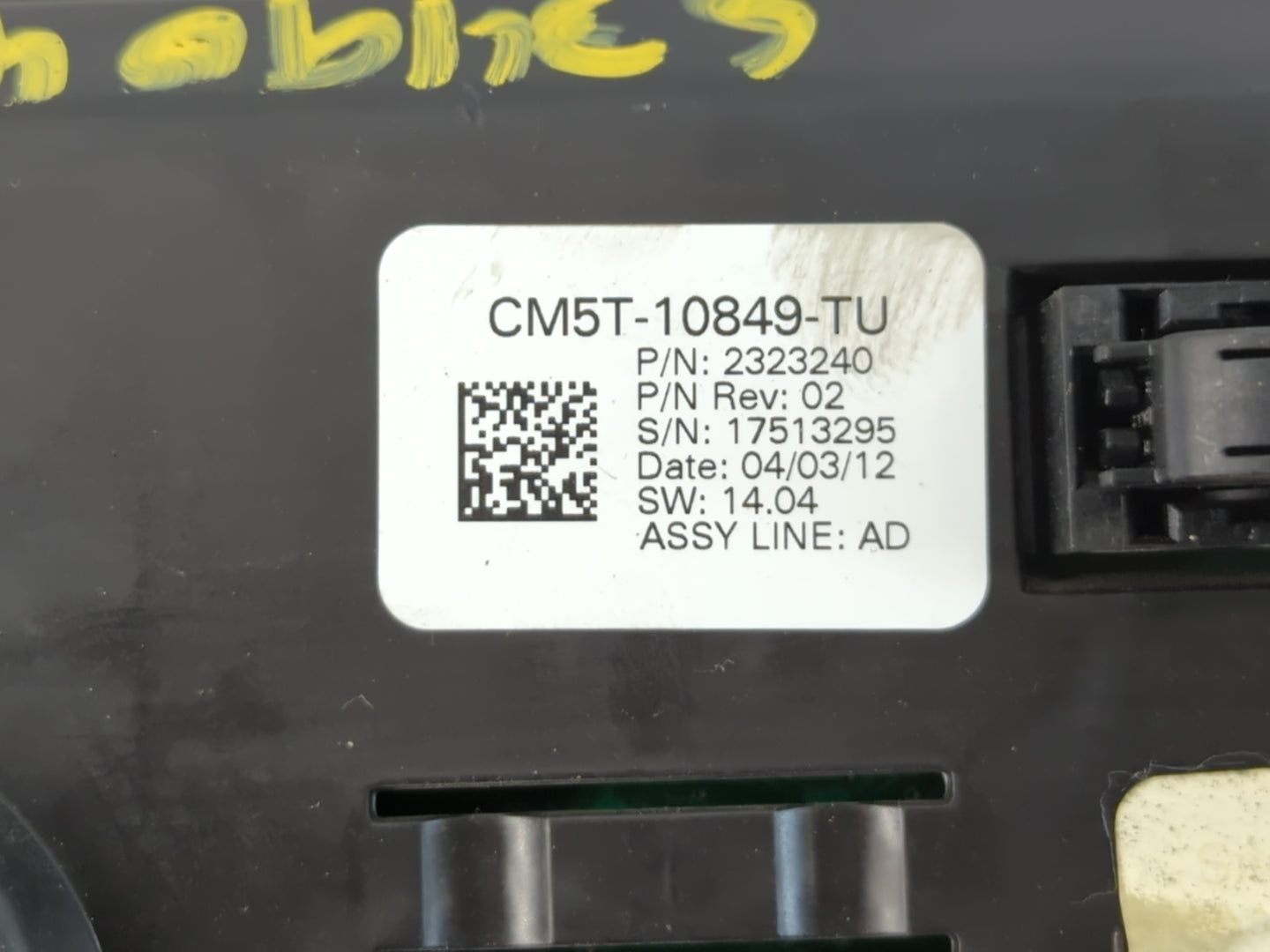 2012 Ford Focus Instrument Cluster Speedometer Gauges P/N:CM5T-10849-TU Fits OEM Used Auto Parts - Oemusedautoparts1.com