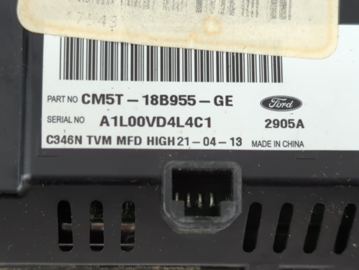2012-2014 Ford Focus Radio AM FM Cd Player Receiver Replacement P/N:CM5T-18B955-GE Fits Fits 2012 2013 2014 OEM Used Auto Pa