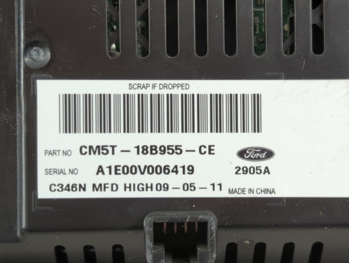 2012 Ford Focus Radio AM FM Cd Player Receiver Replacement P/N:CM5T-18B955-CE Fits OEM Used Auto Parts - Oemusedautoparts1.c
