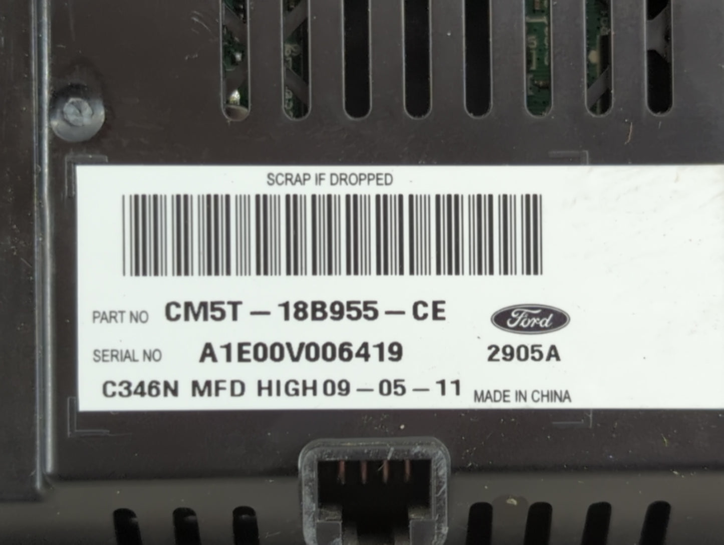 2012 Ford Focus Radio AM FM Cd Player Receiver Replacement P/N:CM5T-18B955-CE Fits OEM Used Auto Parts - Oemusedautoparts1.c