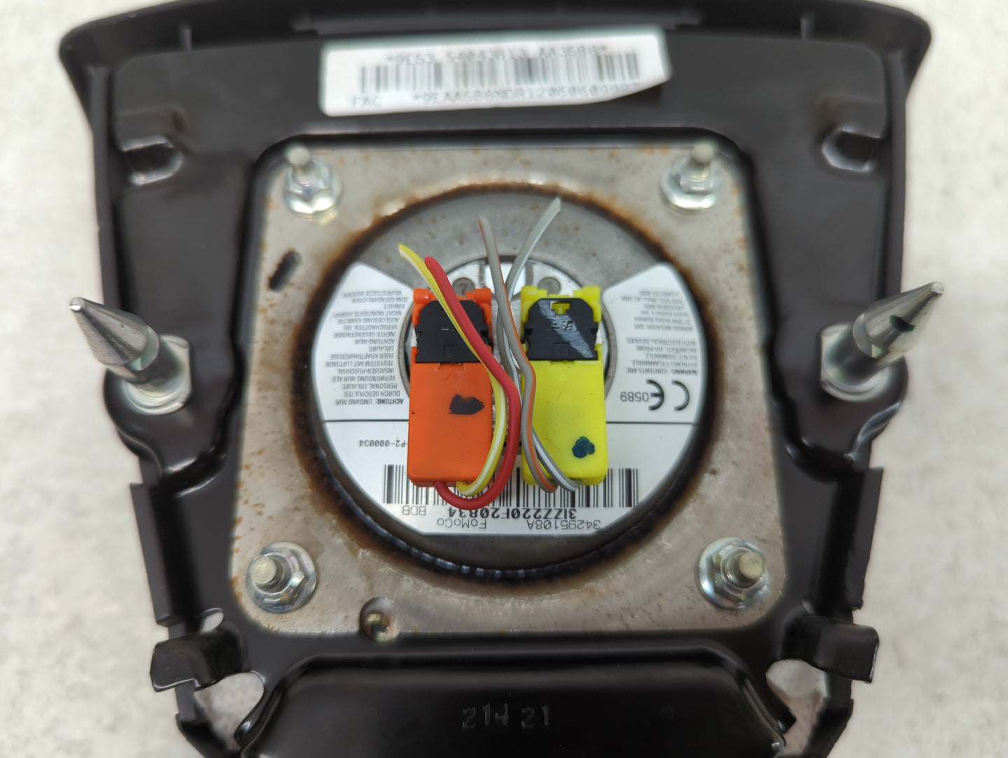 2010-2012 Ford Fusion Air Bag Driver Left Steering Wheel Mounted - Oemusedautoparts1.com