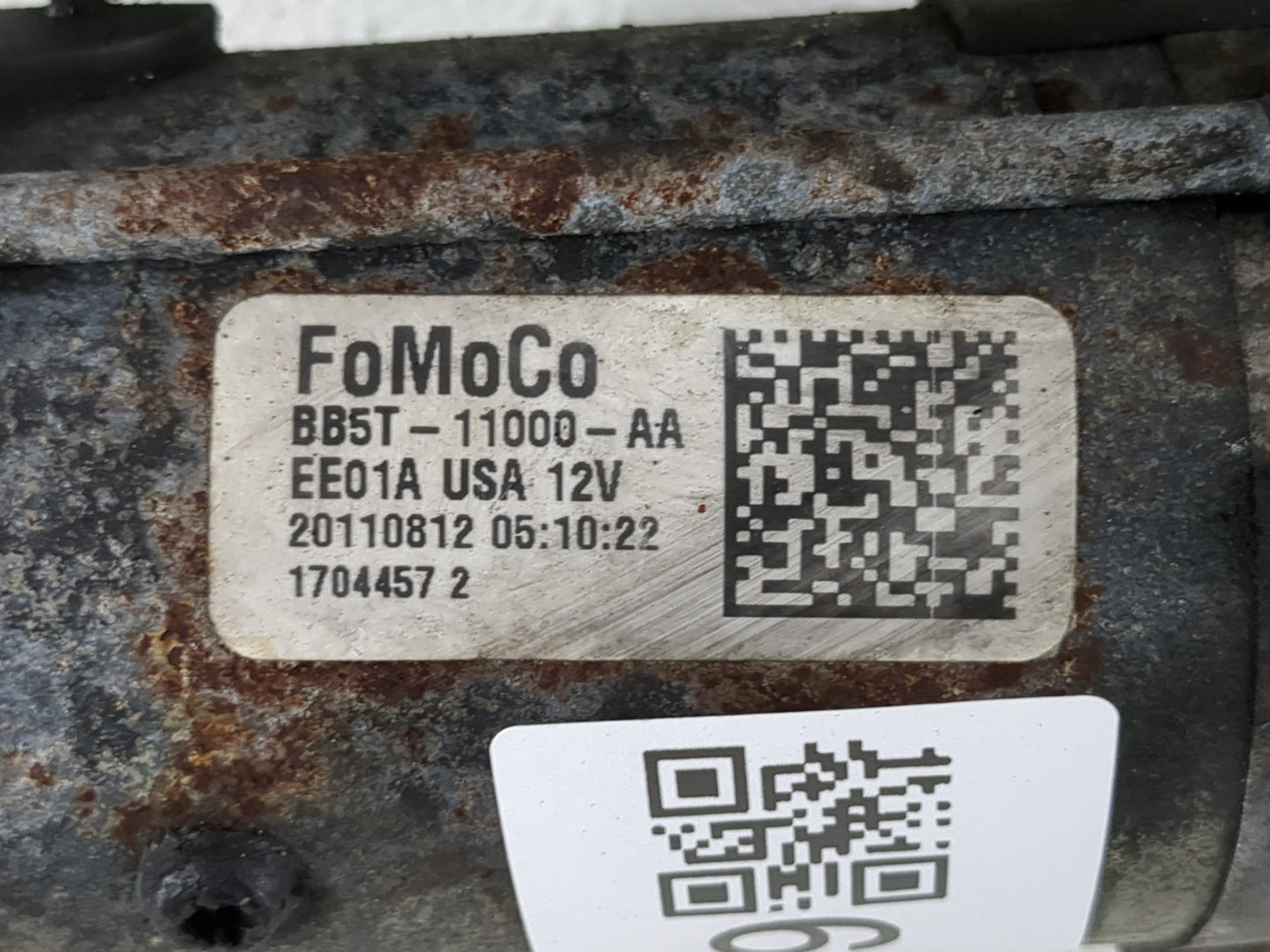 2011-2012 Ford Fusion Car Starter Motor Solenoid OEM P/N:EE01A 8S4T-11000-AA Fits OEM Used Auto Parts - Oemusedautoparts1.co