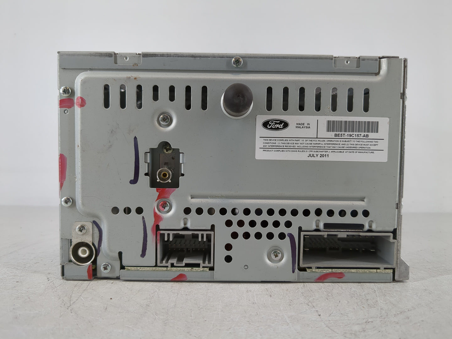 2010-2012 Ford Fusion Radio AM FM Cd Player Receiver Replacement P/N:BE5T-19C157-AB Fits Fits 2010 2011 2012 OEM Used Auto P