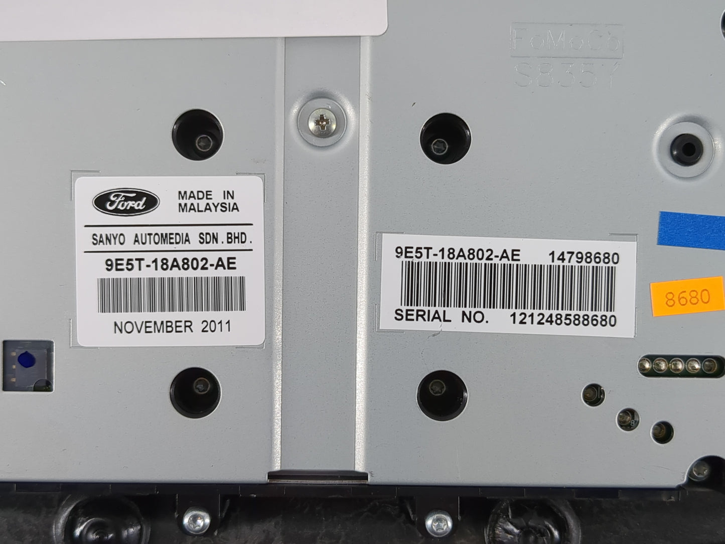 2010-2012 Ford Fusion Radio AM FM Cd Player Receiver Replacement P/N:9E5T-18A802-AE Fits Fits 2010 2011 2012 OEM Used Auto P