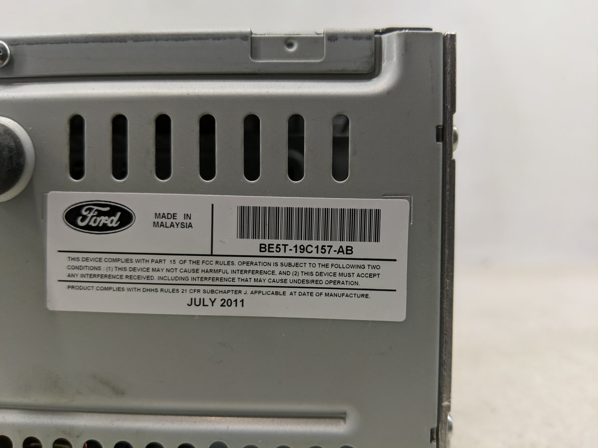 2011-2012 Ford Fusion Radio AM FM Cd Player Receiver Replacement P/N:BE5T-19C157-AB Fits 2011 2012 OEM Used Auto Parts - Oem
