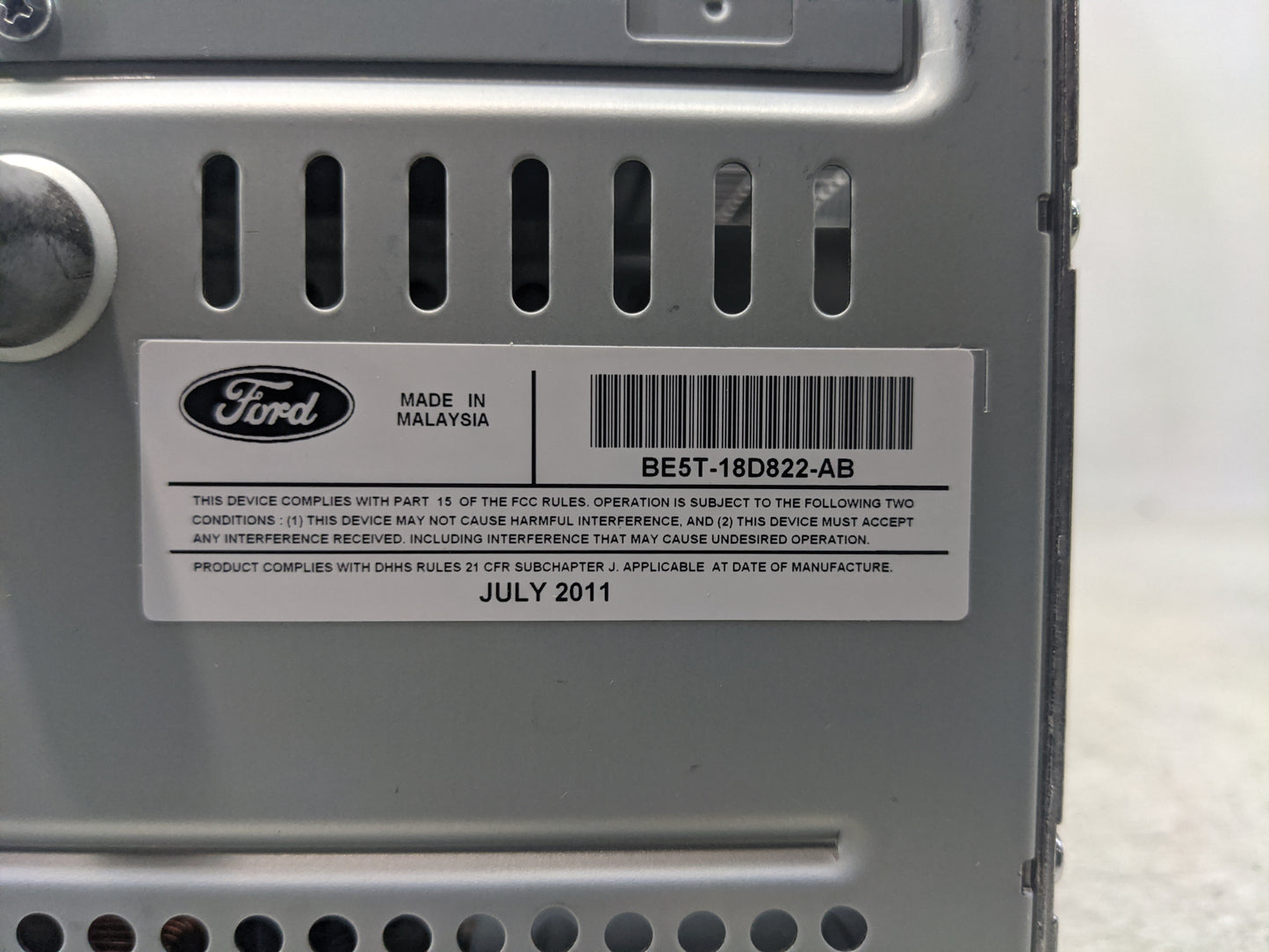 2011-2012 Ford Fusion Radio AM FM Cd Player Receiver Replacement P/N:BE5T-18D822-AB BE5T-19C157-AB Fits Fits 2011 2012 OEM U