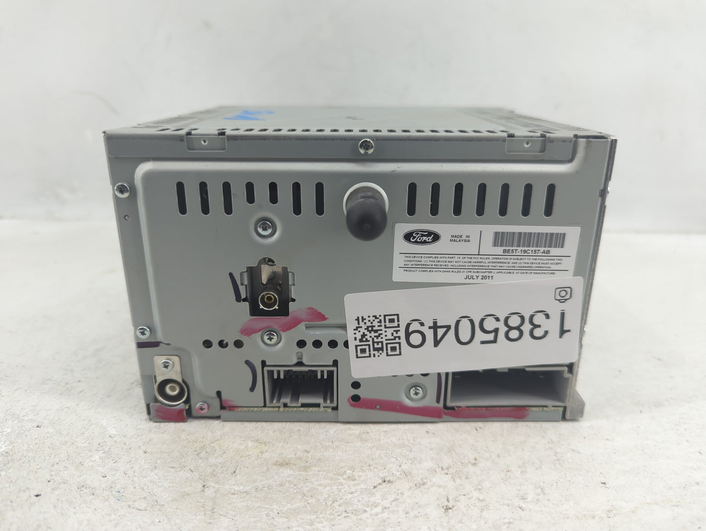 2010-2012 Ford Fusion Radio AM FM Cd Player Receiver Replacement P/N:BE5T-19C157-AB Fits Fits 2010 2011 2012 OEM Used Auto P