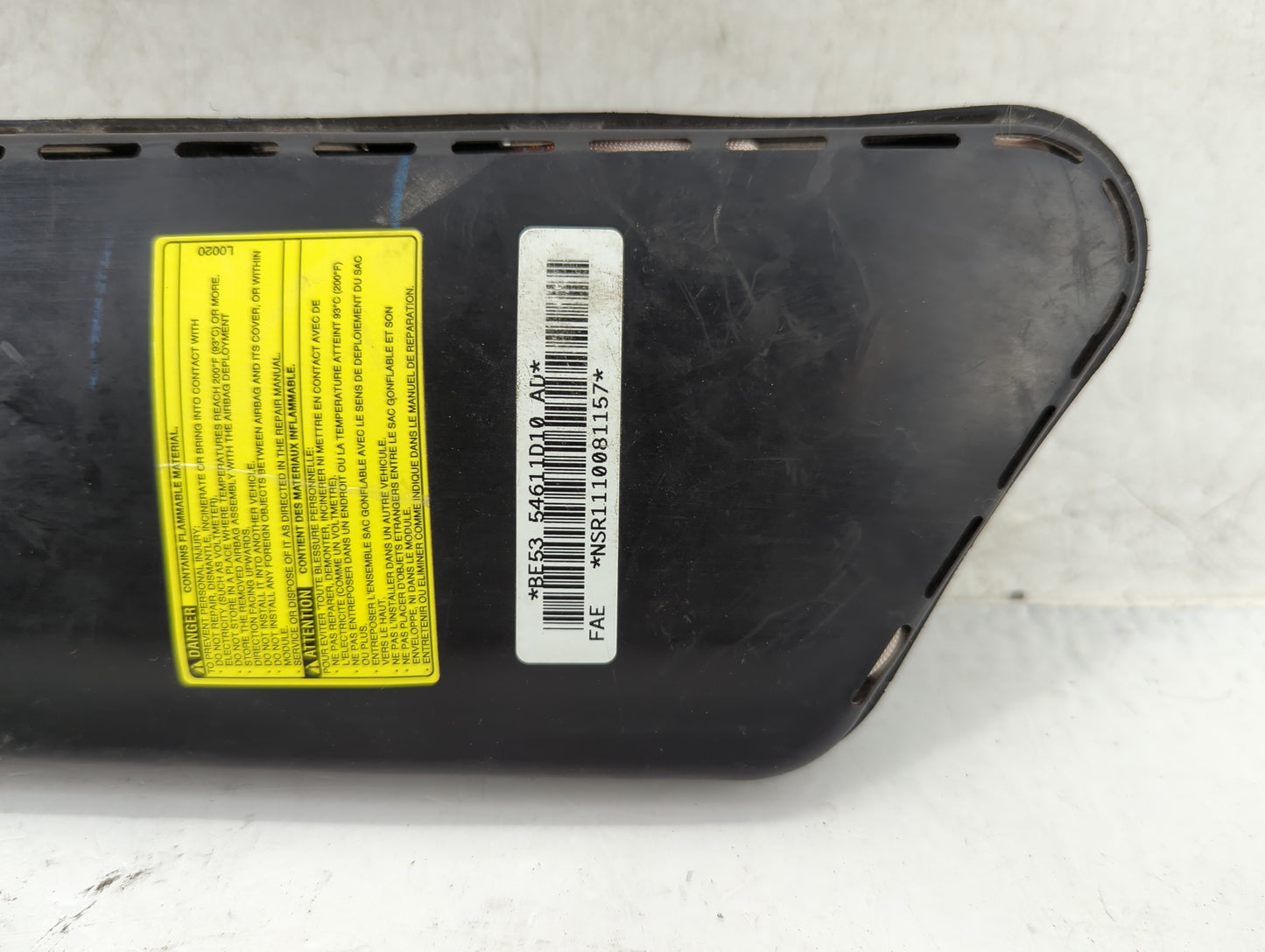 2010-2012 Ford Fusion Air Bag Passenger Right Knee OEM P/N:BE5354611D10AD Fits Fits 2010 2011 2012 OEM Used Auto Parts - Oem