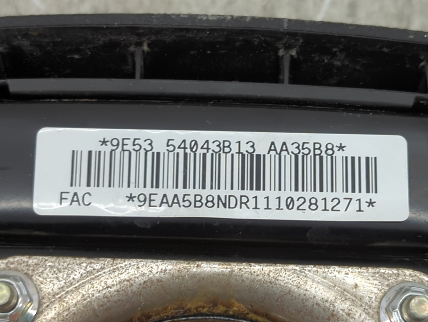 2012 Ford Fusion Air Bag Driver Left Steering Wheel Mounted P/N:9E53 54043B13 AA35B8 9EAA5B8NDR1110281271 Fits OEM Used Auto