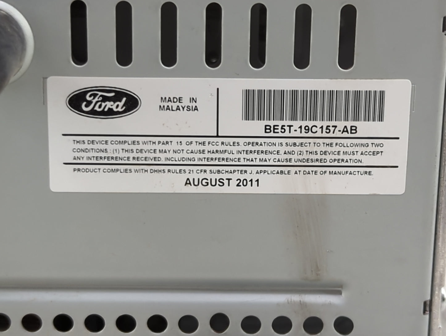 2012 Ford Fusion Radio AM FM Cd Player Receiver Replacement P/N:BE5T-19C157-AB Fits OEM Used Auto Parts - Oemusedautoparts1.