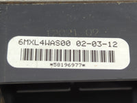 2011-2012 Ford Fusion PCM Engine Control Computer ECU ECM PCU OEM P/N:6MXL4WAS00 58196977 Fits Fits 2011 2012 OEM Used Auto 