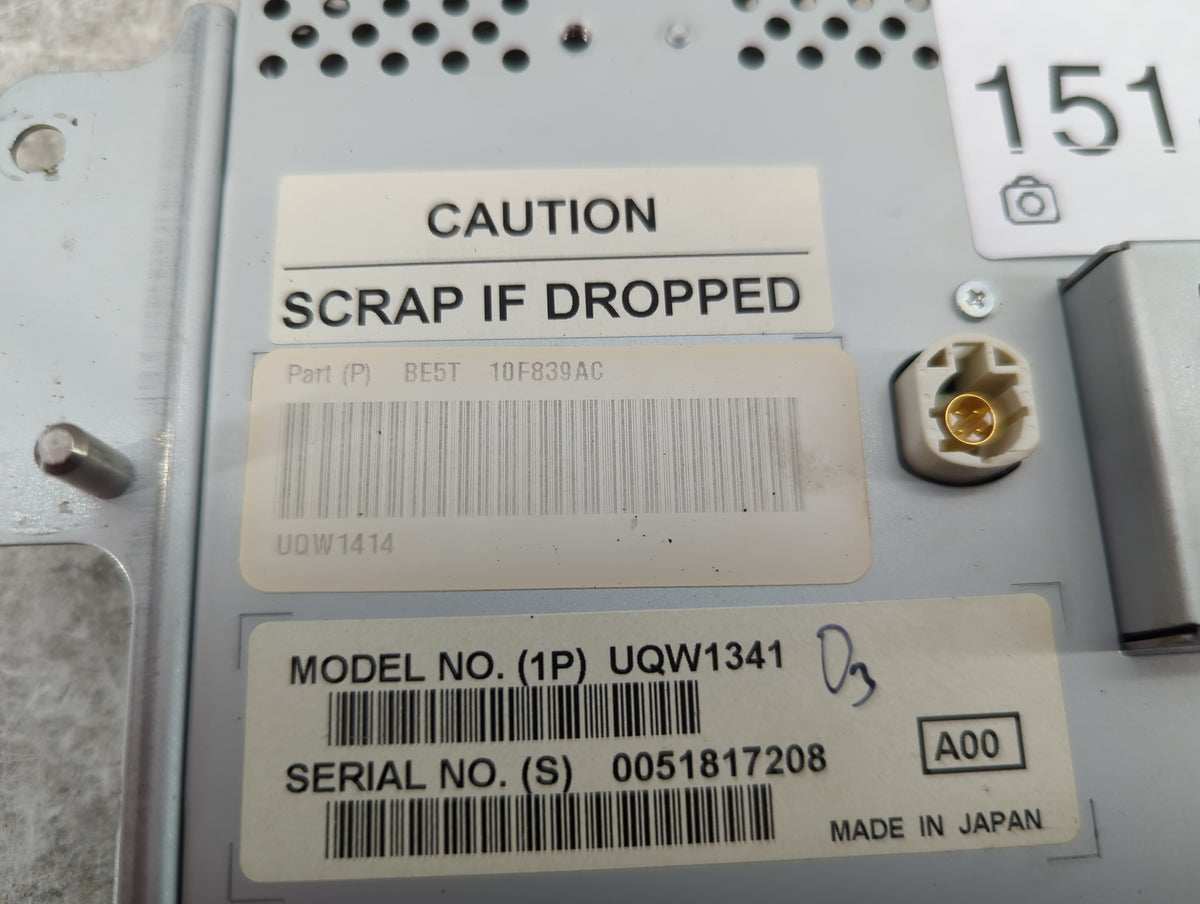 2011-2012 Ford Fusion Information Radio Display Screen 1514360 - Oemusedautoparts1.com