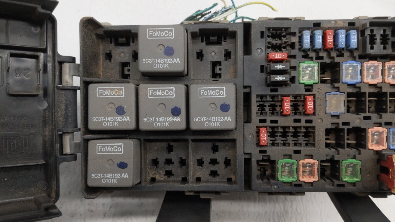 2010-2012 Ford Fusion Fusebox Fuse Box Panel Relay Module P/N:6E5T-14A003-AB BE5T-14290-E Fits Fits 2010 2011 2012 OEM Used 