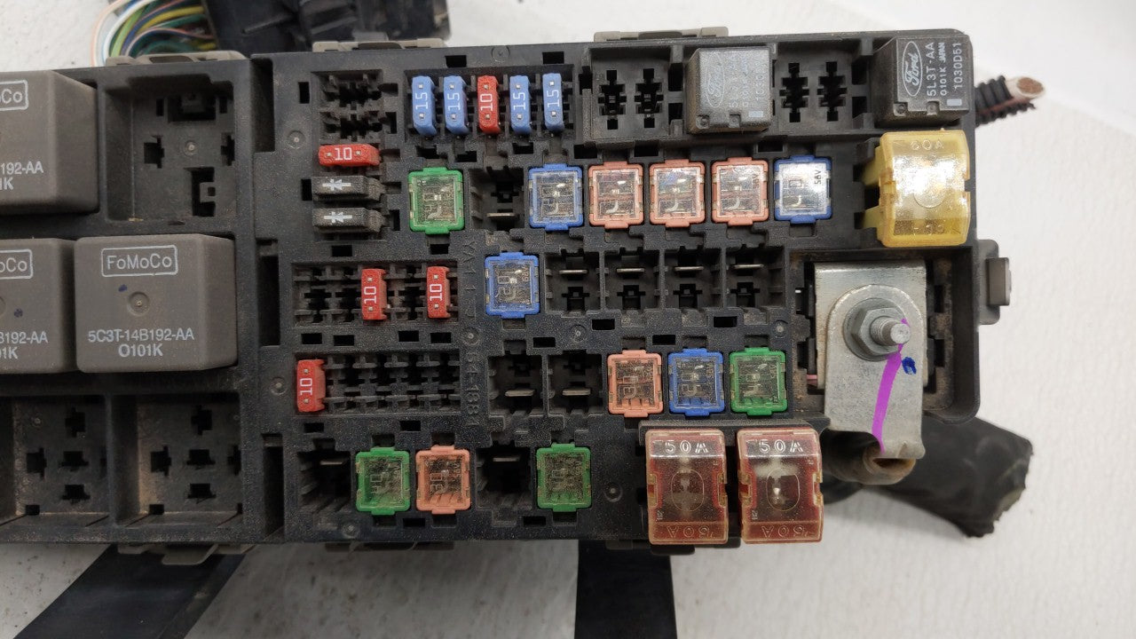 2010-2012 Ford Fusion Fusebox Fuse Box Panel Relay Module P/N:6E5T-14A003-AB BE5T-14290-E Fits Fits 2010 2011 2012 OEM Used 