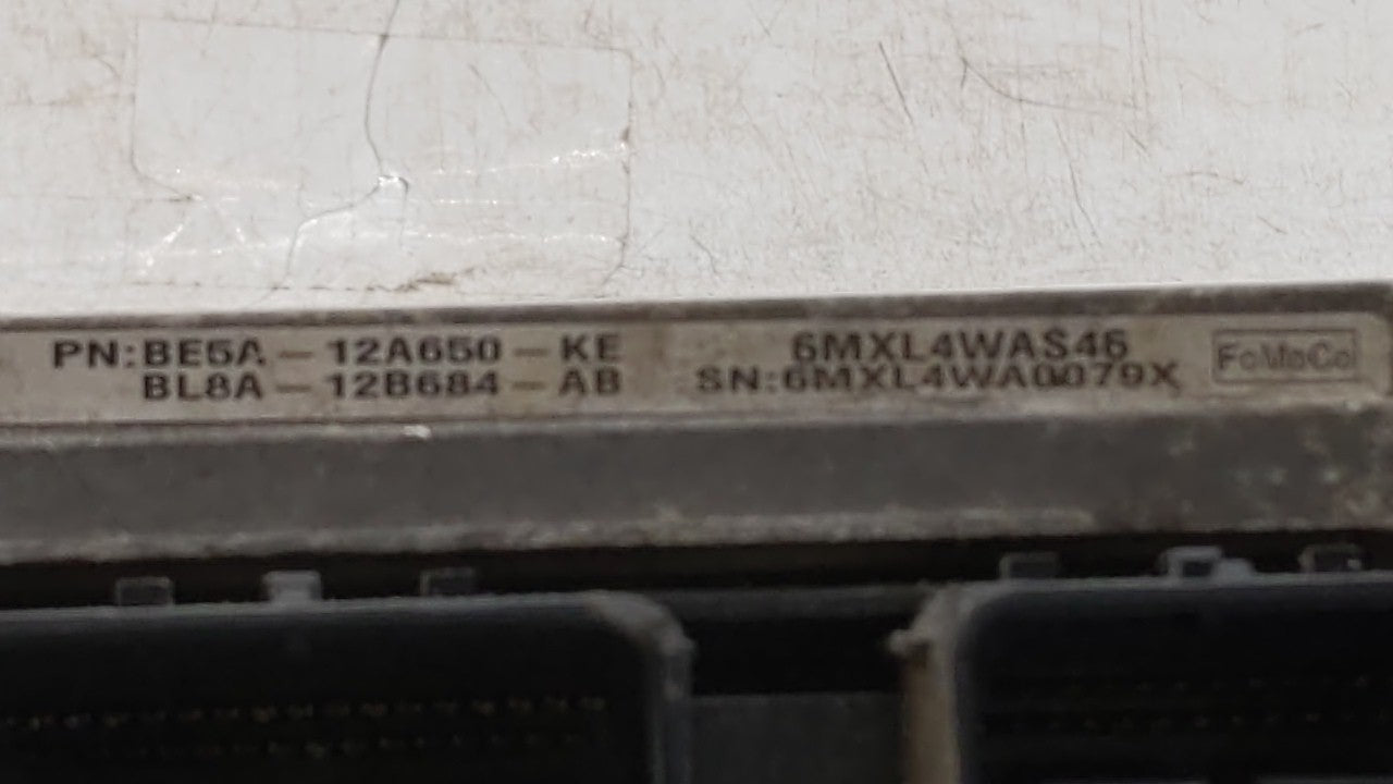 2012 Ford Fusion PCM Engine Control Computer ECU ECM PCU OEM P/N:BE5A-12A650-KE Fits OEM Used Auto Parts - Oemusedautoparts1