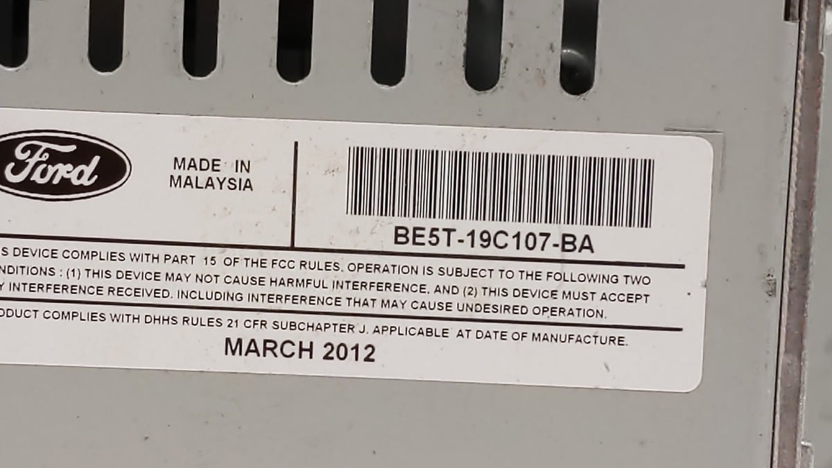 2011-2012 Ford Fusion Am Fm Cd Player Radio Receiver 240041 - Oemusedautoparts1.com