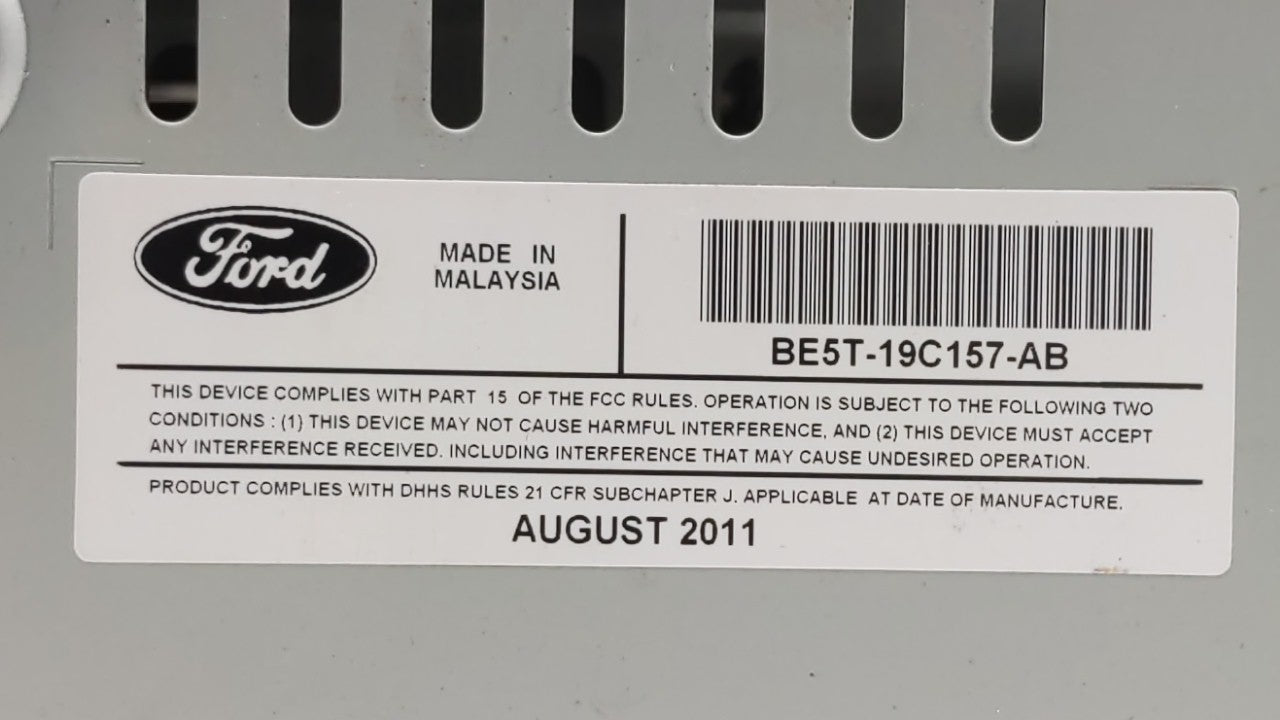 2010-2012 Ford Fusion Radio AM FM Cd Player Receiver Replacement P/N:BE5T-19C157-AB BE5T-19C157-AA Fits Fits 2010 2011 2012 