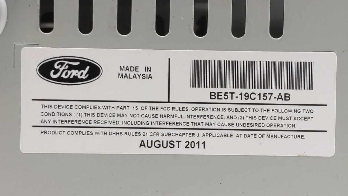2010-2012 Ford Fusion Radio AM FM Cd Player Receiver Replacement P/N:BE5T-19C157-AB BE5T-19C157-AA Fits 2010 2011 2012 OEM U