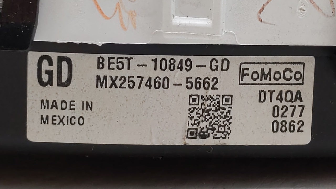 2011-2012 Ford Fusion Instrument Cluster Speedometer Gauges P/N:BE5T-10849-GD Fits Fits 2011 2012 OEM Used Auto Parts - Oemu