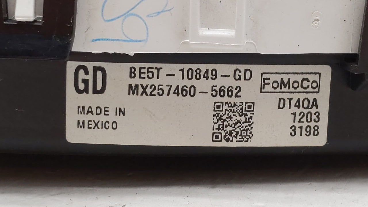 2011-2012 Ford Fusion Instrument Cluster Speedometer Gauges P/N:BE5T-10849-GD Fits Fits 2011 2012 OEM Used Auto Parts - Oemu