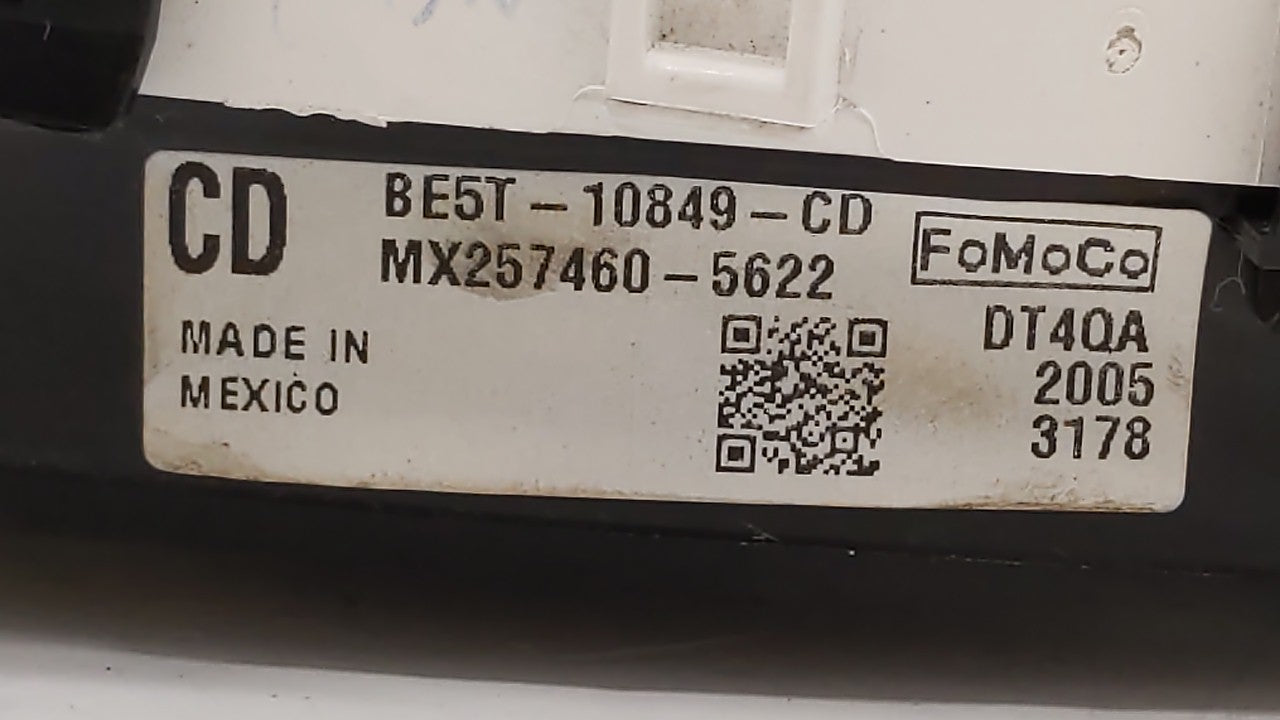 2011-2012 Ford Fusion Instrument Cluster Speedometer Gauges P/N:BE5T-10849-CD Fits Fits 2011 2012 OEM Used Auto Parts - Oemu