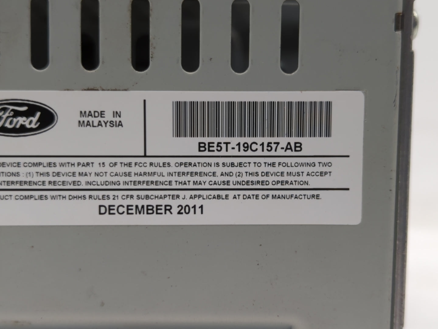 2010-2012 Ford Fusion Radio AM FM Cd Player Receiver Replacement P/N:BE5T-19C157-AB BE5T-19C157-AA Fits Fits 2010 2011 2012 