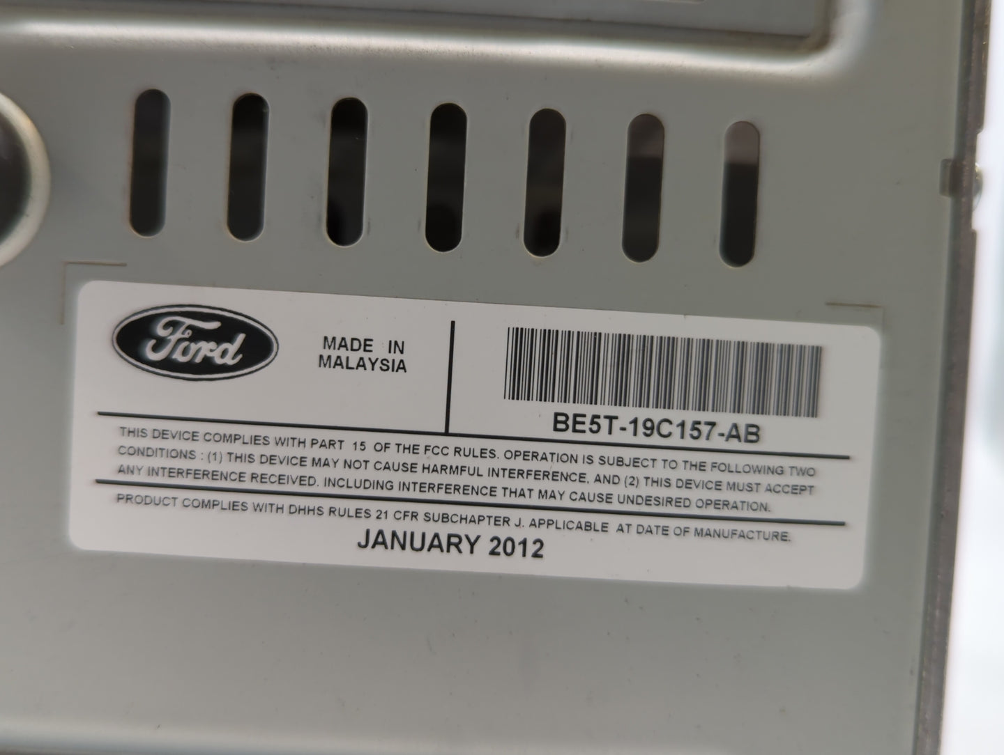 2010-2012 Ford Fusion Radio AM FM Cd Player Receiver Replacement P/N:BE5T-19C107-BA BE5T-19C157-AB Fits Fits 2010 2011 2012 