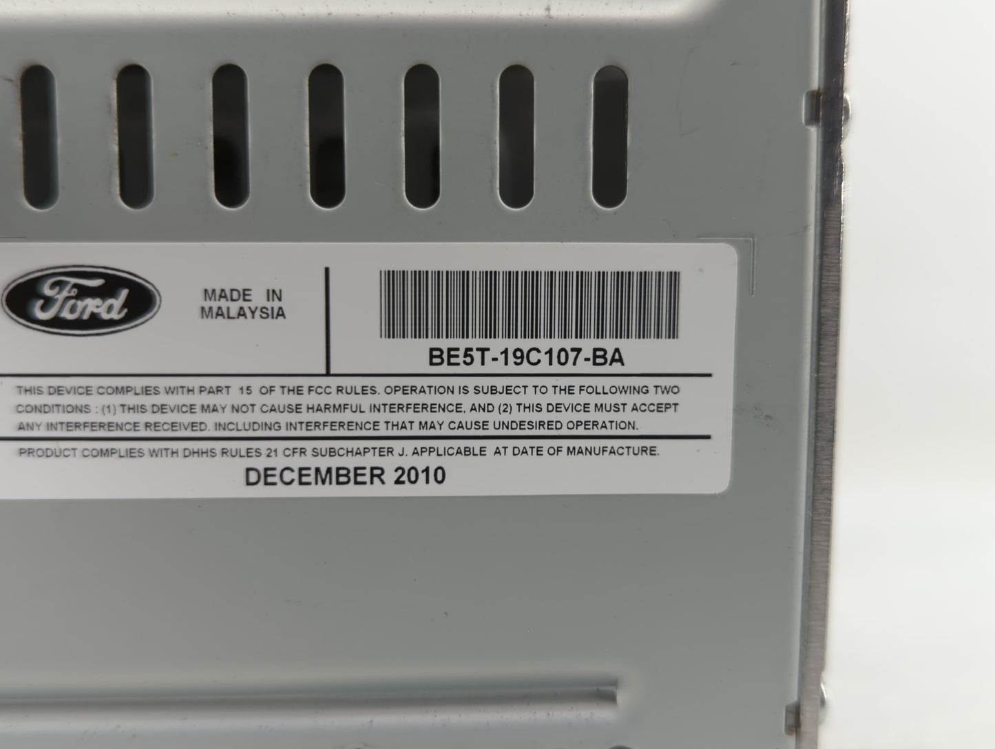 2011-2012 Ford Fusion Radio AM FM Cd Player Receiver Replacement P/N:BE5T-19C157-AB BE5T-19C107-BA Fits Fits 2011 2012 OEM U