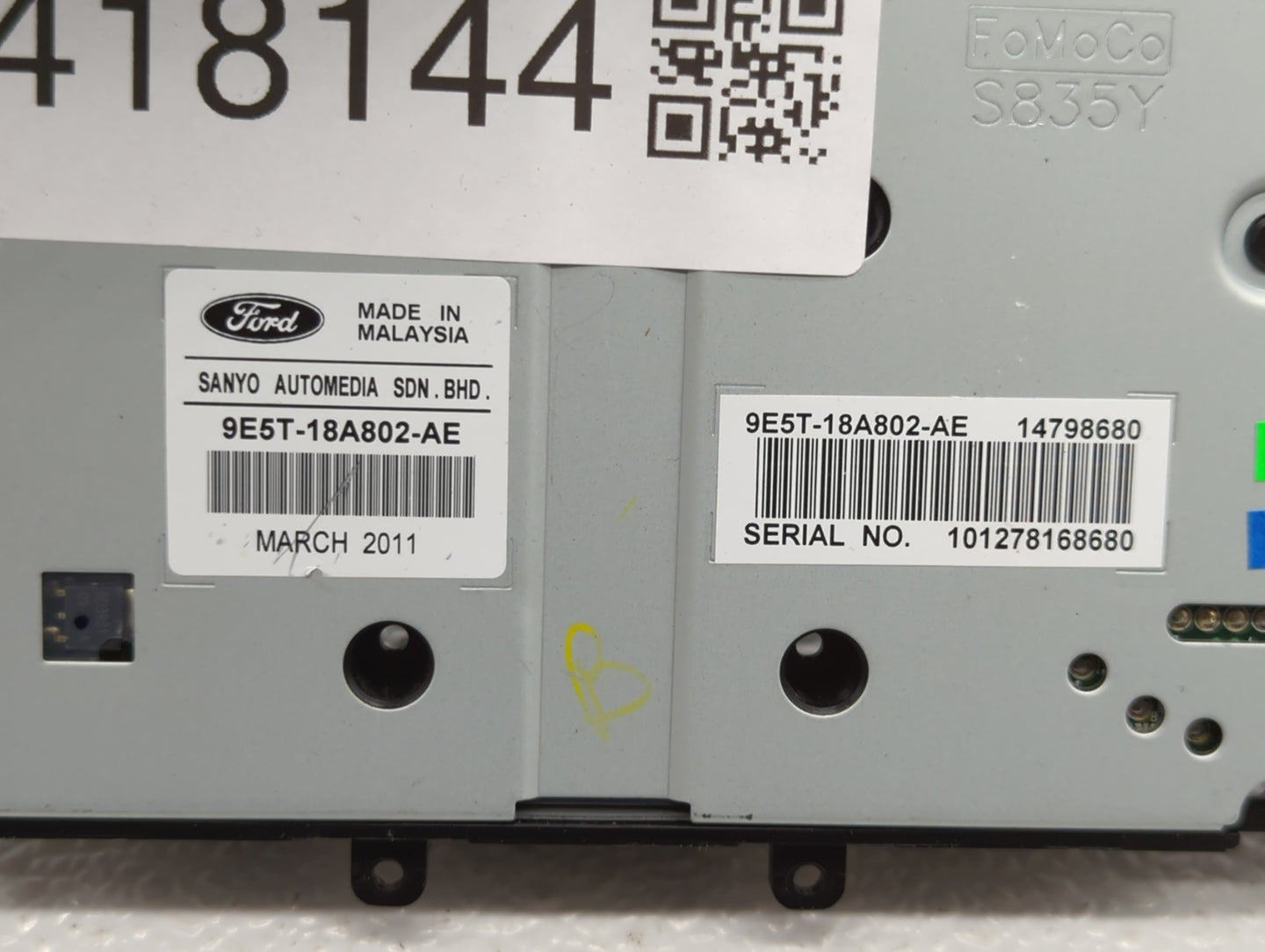 2010-2012 Ford Fusion Radio Control Panel - Oemusedautoparts1.com