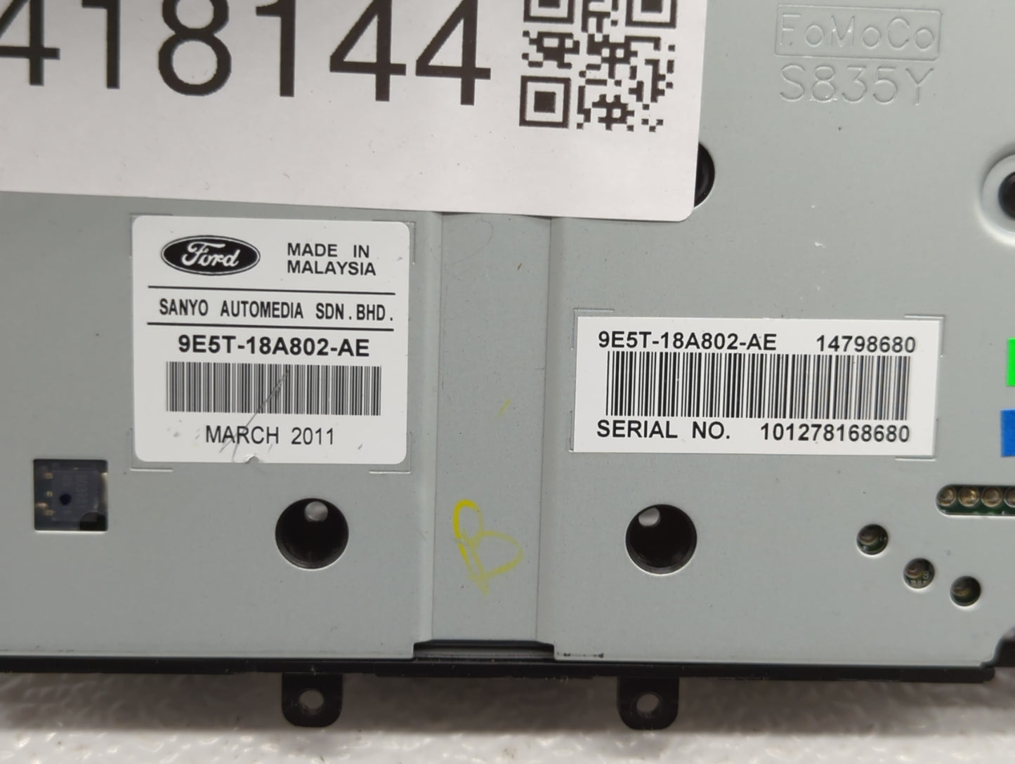 2010-2012 Ford Fusion Radio Control Panel - Oemusedautoparts1.com