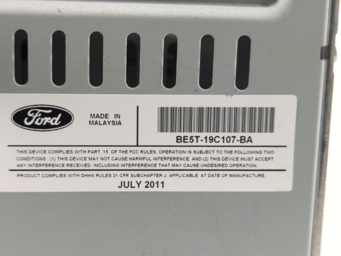 2011-2012 Ford Fusion Am Fm Cd Player Radio Receiver - Oemusedautoparts1.com