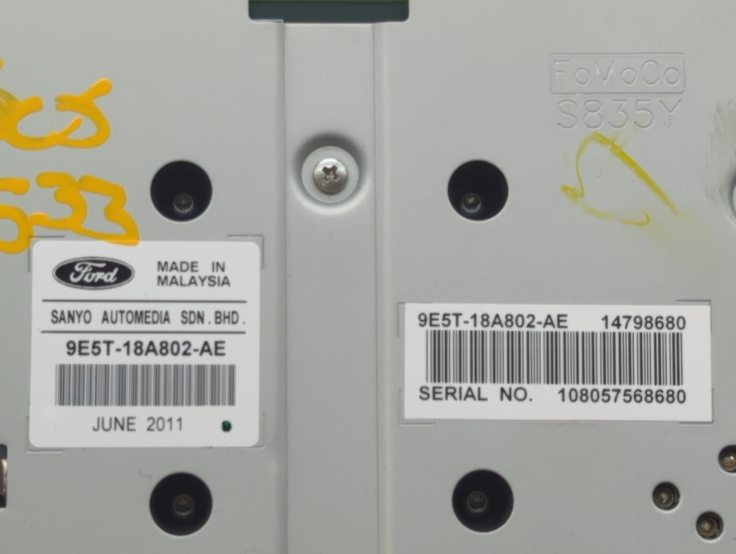 2010-2012 Ford Fusion Radio Control Panel - Oemusedautoparts1.com