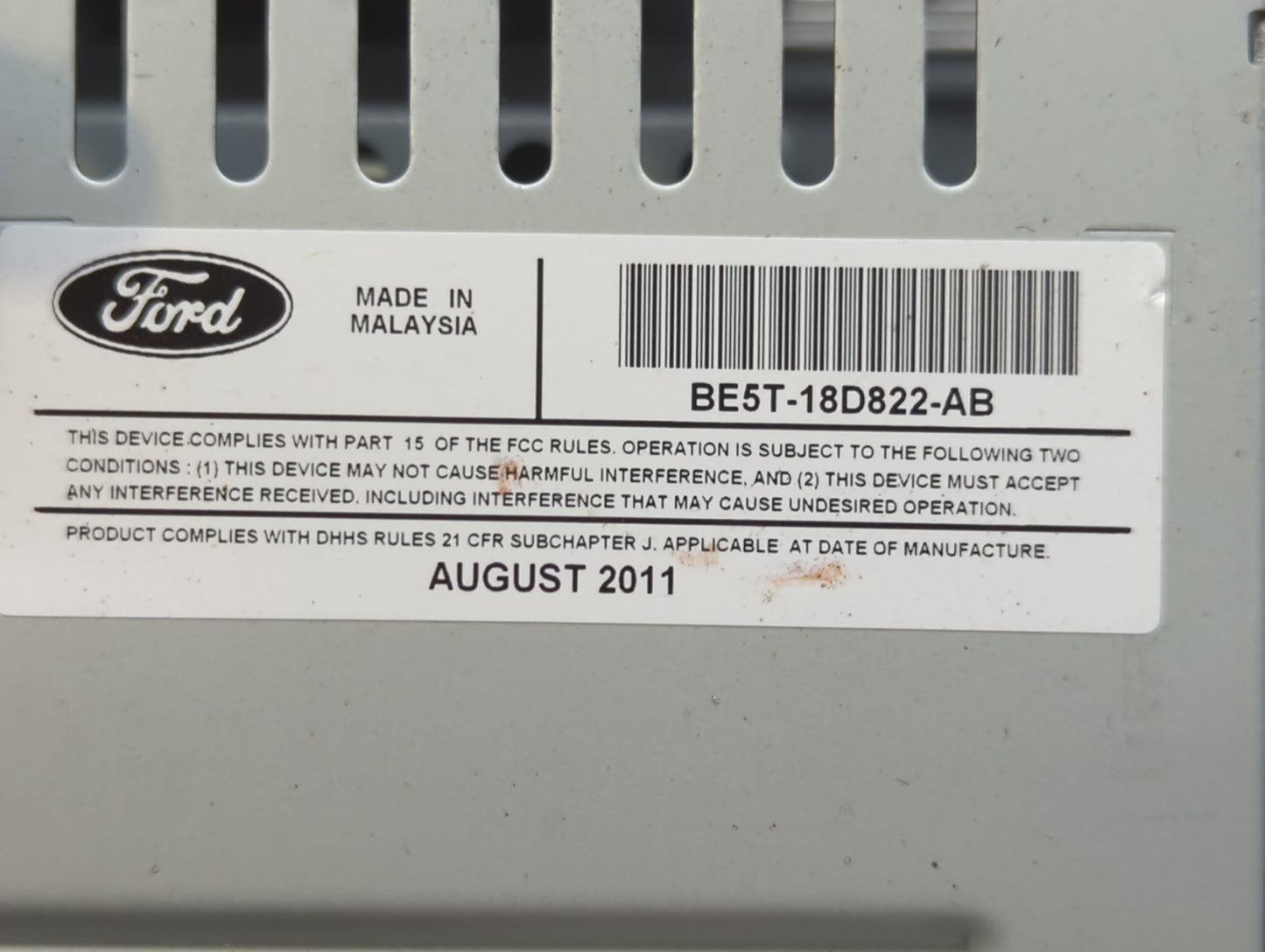 2011-2012 Ford Fusion Am Fm Cd Player Radio Receiver - Oemusedautoparts1.com