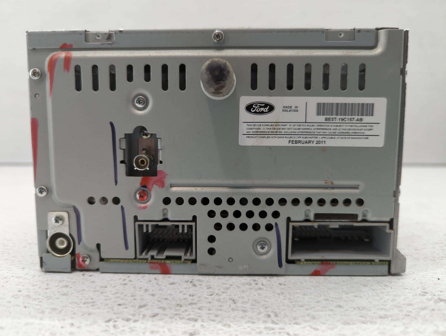 2010-2012 Ford Fusion Radio AM FM Cd Player Receiver Replacement P/N:BE5T-19C157-AB Fits Fits 2010 2011 2012 OEM Used Auto P