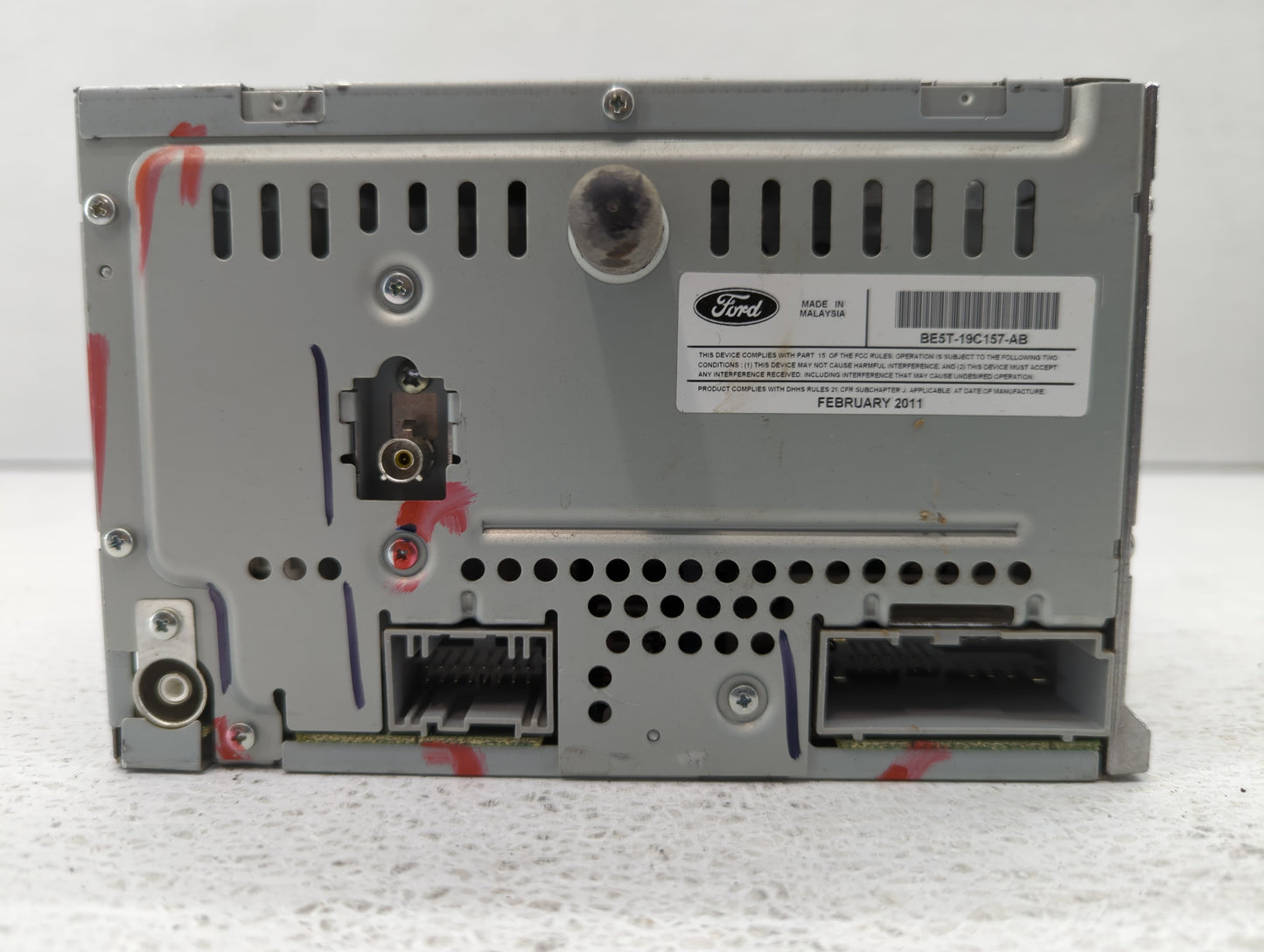 2010-2012 Ford Fusion Radio AM FM Cd Player Receiver Replacement P/N:BE5T-19C157-AB Fits Fits 2010 2011 2012 OEM Used Auto P