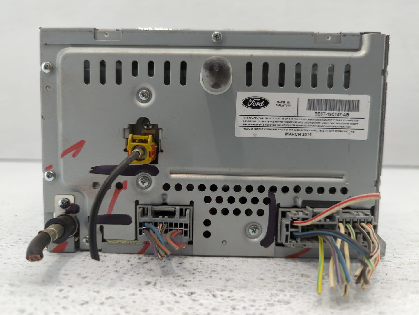 2011-2012 Ford Fusion Radio AM FM Cd Player Receiver Replacement P/N:BE5T-19C156-AB CE5T-19C156-BA Fits Fits 2011 2012 OEM U