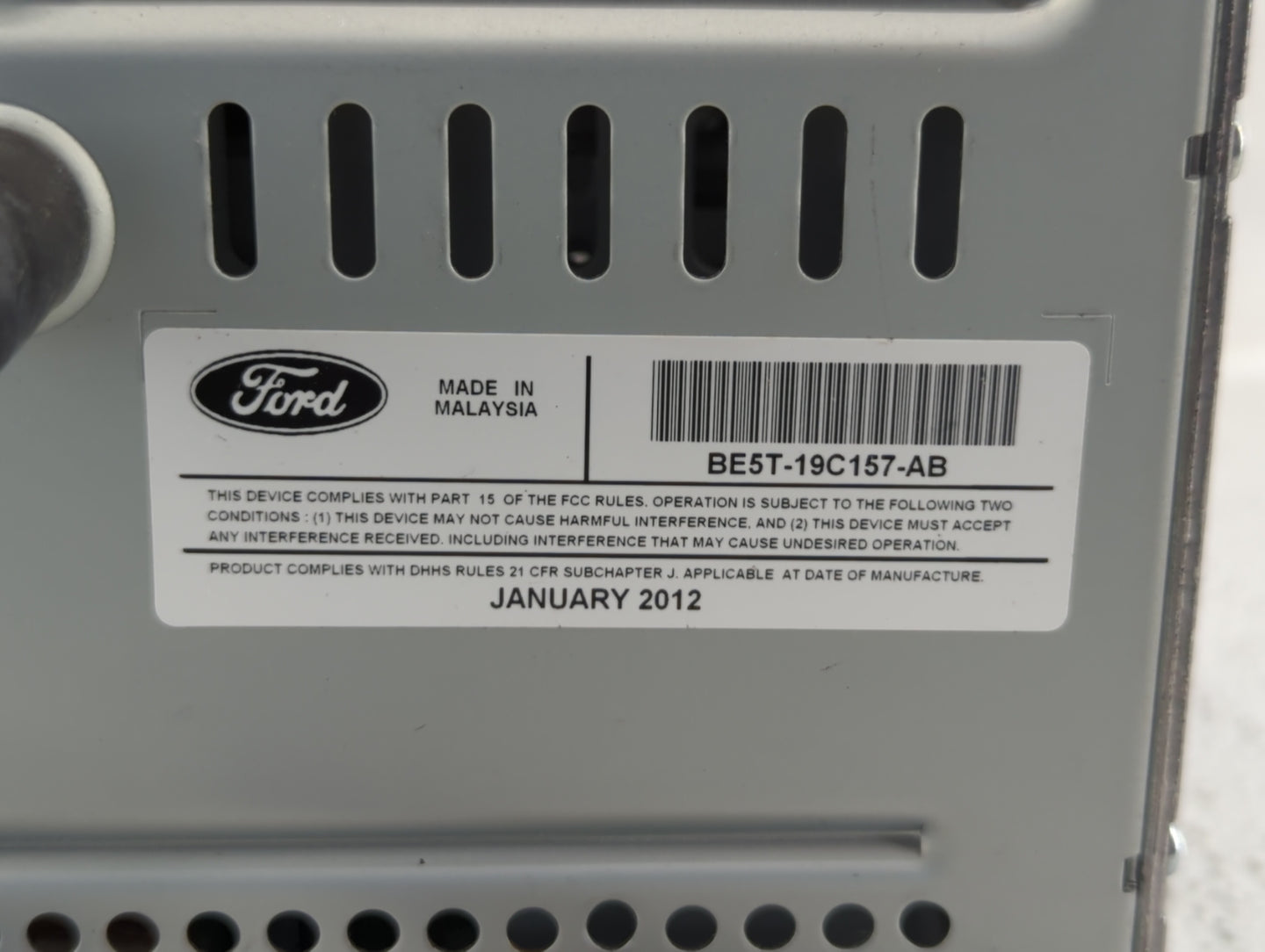 2010-2012 Ford Fusion Radio AM FM Cd Player Receiver Replacement P/N:BE5T-19C157-AB Fits Fits 2010 2011 2012 OEM Used Auto P
