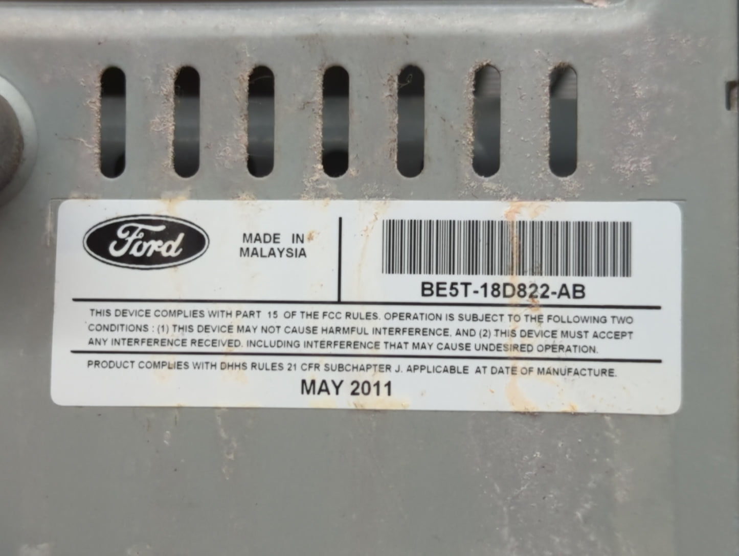 2010-2012 Ford Fusion Am Fm Cd Player Radio Receiver - Oemusedautoparts1.com