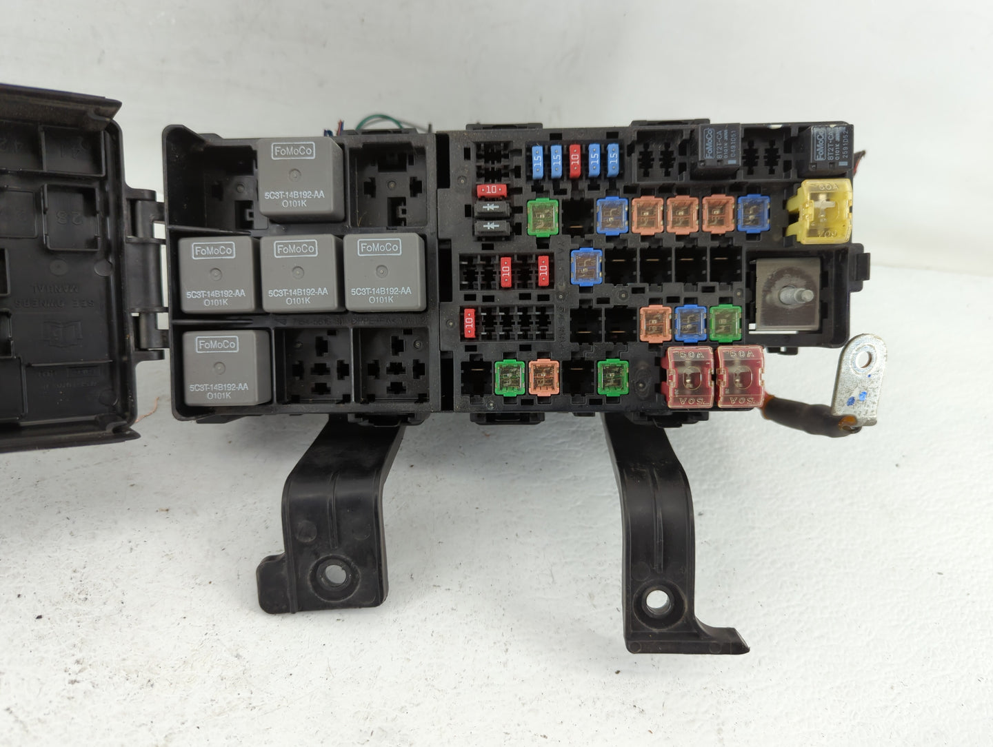 2010-2012 Ford Fusion Fusebox Fuse Box Panel Relay Module P/N:BE5T-14290-E Fits Fits 2010 2011 2012 OEM Used Auto Parts - Oe
