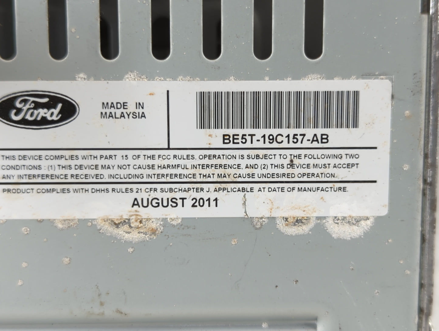 2011-2012 Ford Fusion Am Fm Cd Player Radio Receiver - Oemusedautoparts1.com