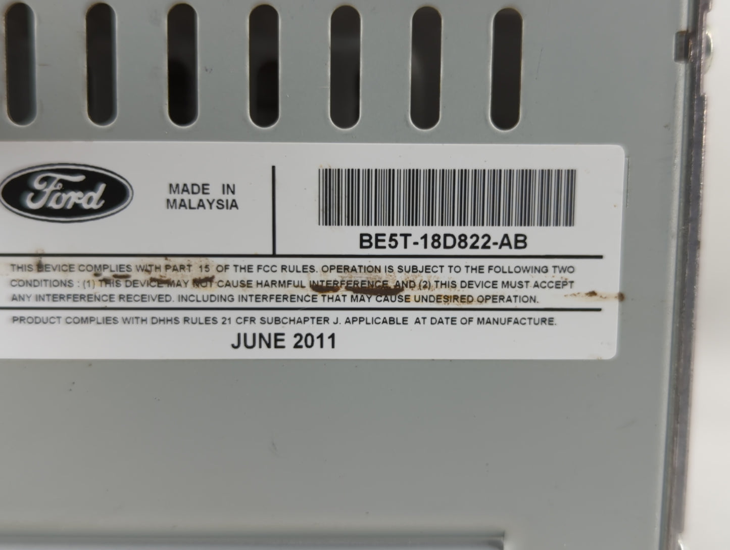 2011-2012 Ford Fusion Am Fm Cd Player Radio Receiver - Oemusedautoparts1.com