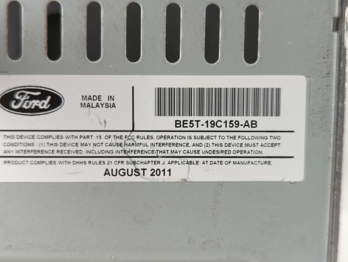 2011-2012 Ford Fusion Am Fm Cd Player Radio Receiver - Oemusedautoparts1.com