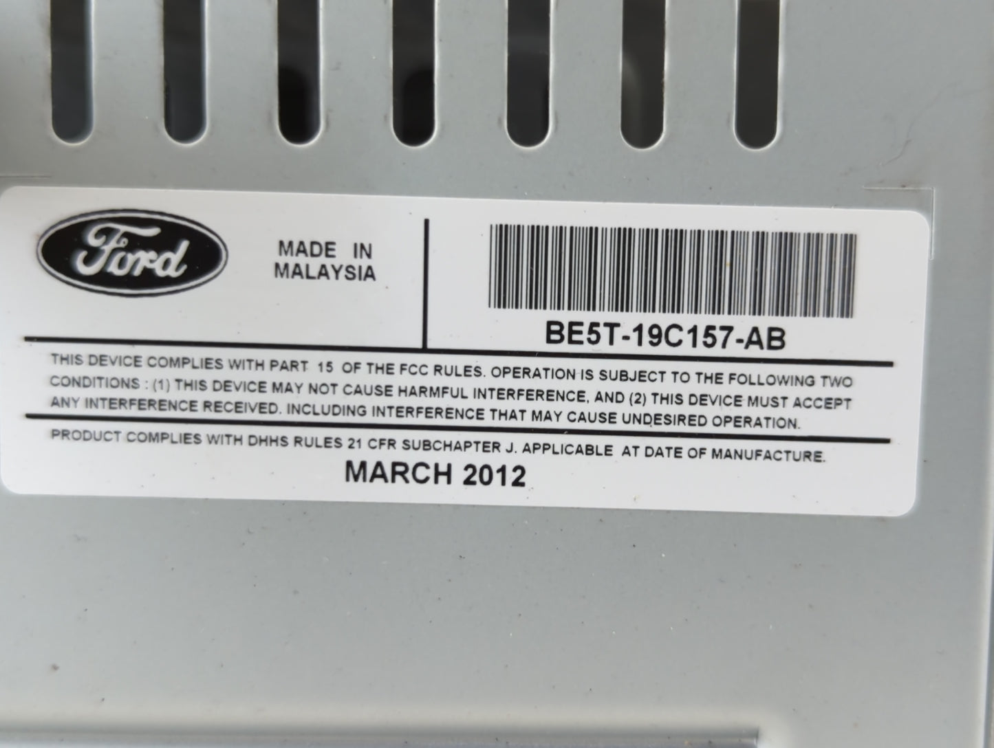 2011-2012 Ford Fusion Am Fm Cd Player Radio Receiver - Oemusedautoparts1.com