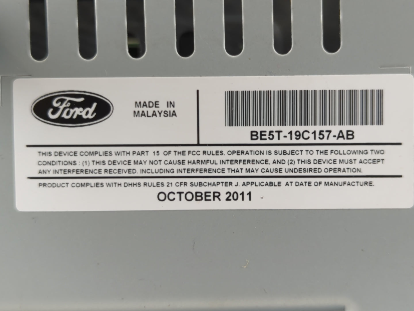 2010-2012 Ford Fusion Am Fm Cd Player Radio Receiver - Oemusedautoparts1.com