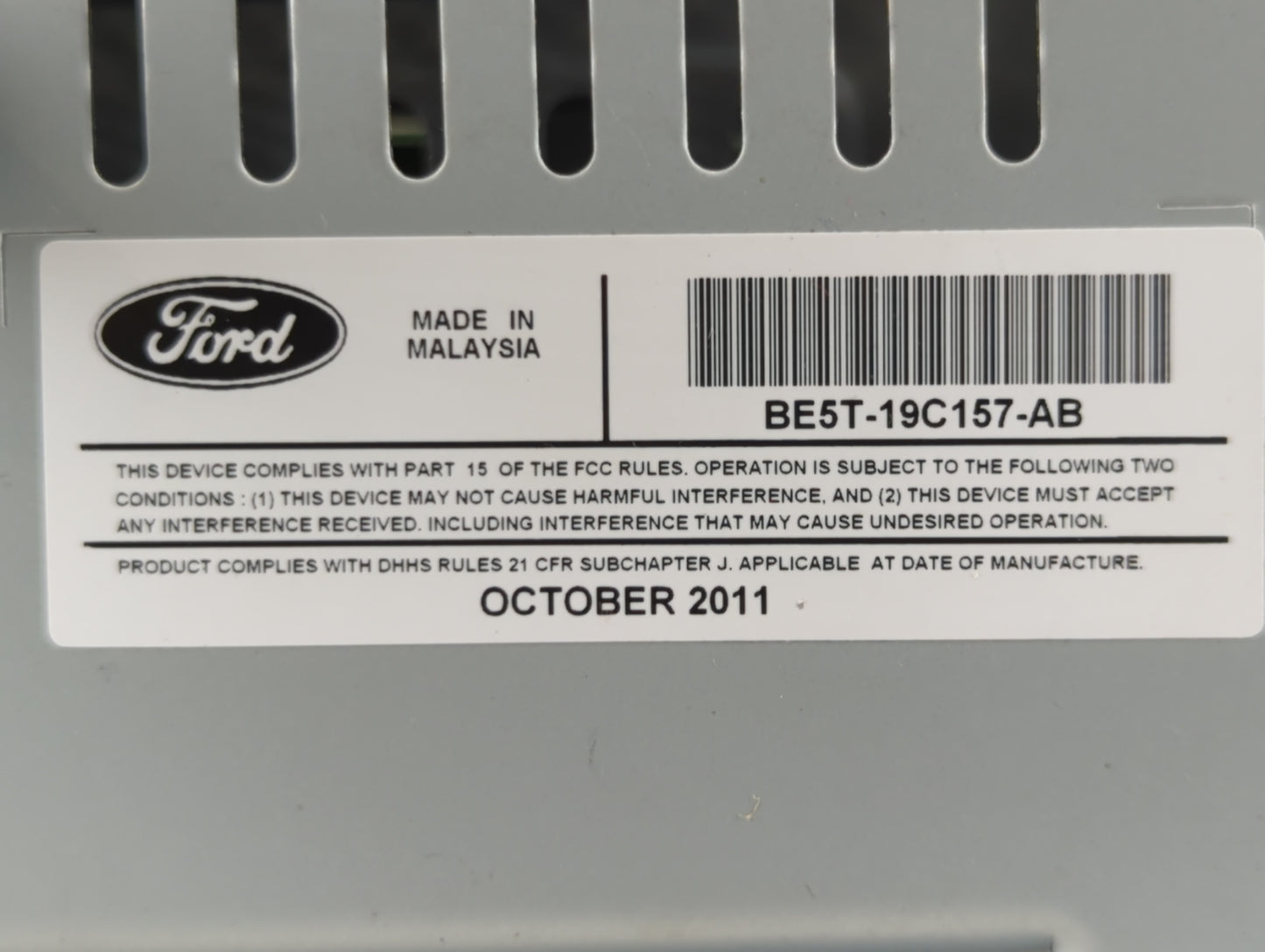 2010-2012 Ford Fusion Am Fm Cd Player Radio Receiver - Oemusedautoparts1.com