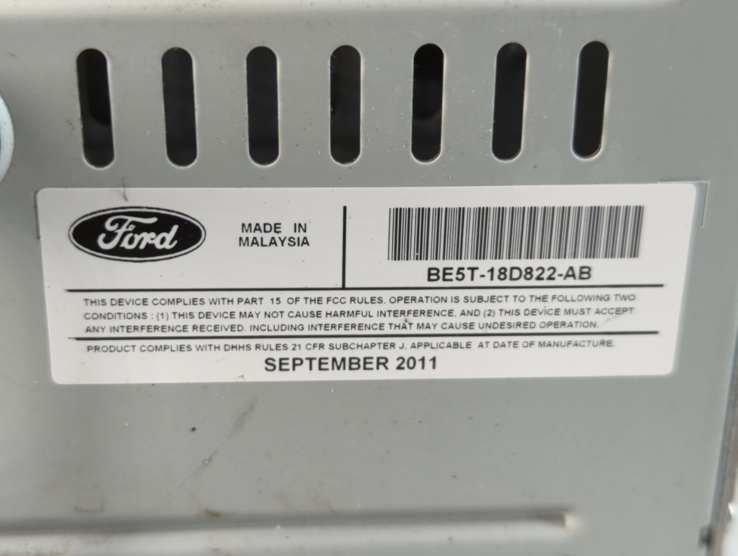 2010-2012 Ford Fusion Am Fm Cd Player Radio Receiver - Oemusedautoparts1.com