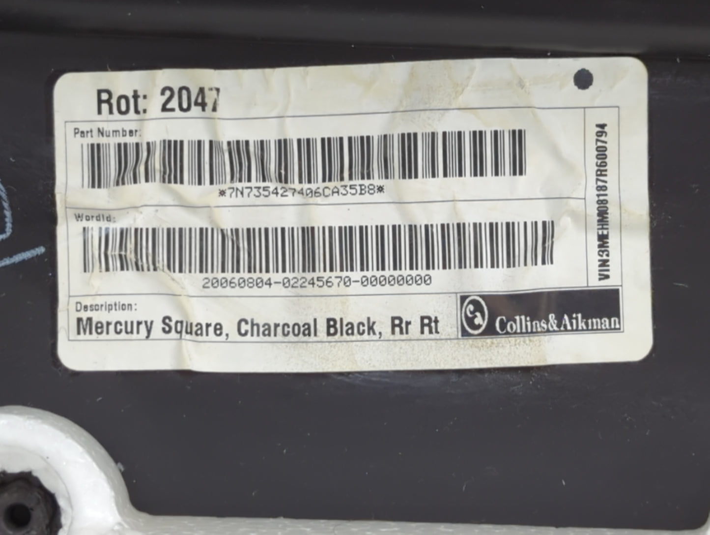 2012 Ford Fusion Rear Right Passenger Interior Door Panel Trim Black - Oemusedautoparts1.com