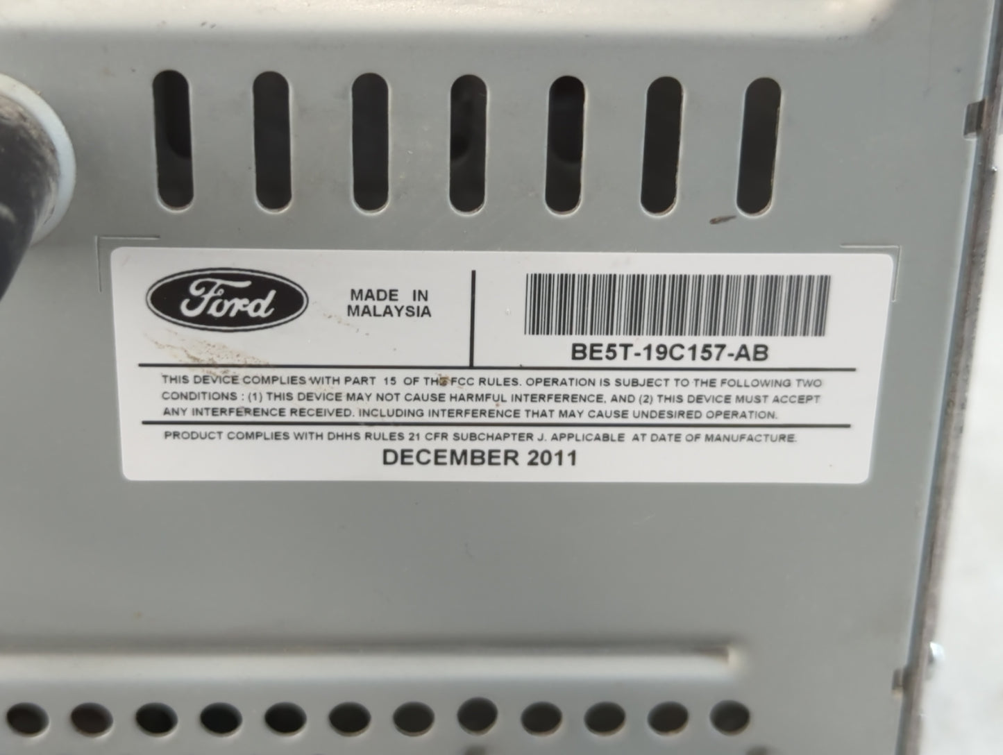 2010-2012 Ford Fusion Radio AM FM Cd Player Receiver Replacement P/N:BE5T-19C157-AB Fits Fits 2010 2011 2012 OEM Used Auto P